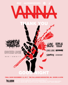 Vanna's last show flyer